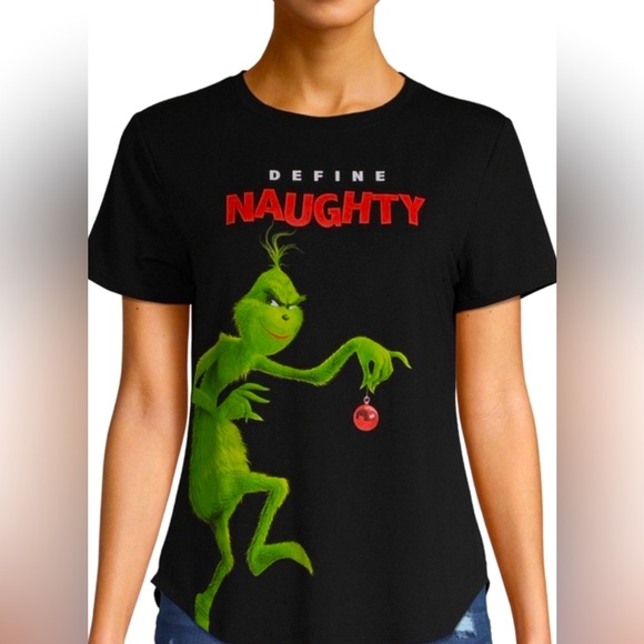 NWT WOMENS Dr. Seuss The Grinch Juniors' Graphic T-Shirt SIZE MEDIUM 7-9 - Picture 1 of 11